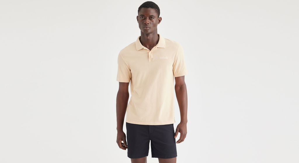 Rib Collar Polo, Slim Fit