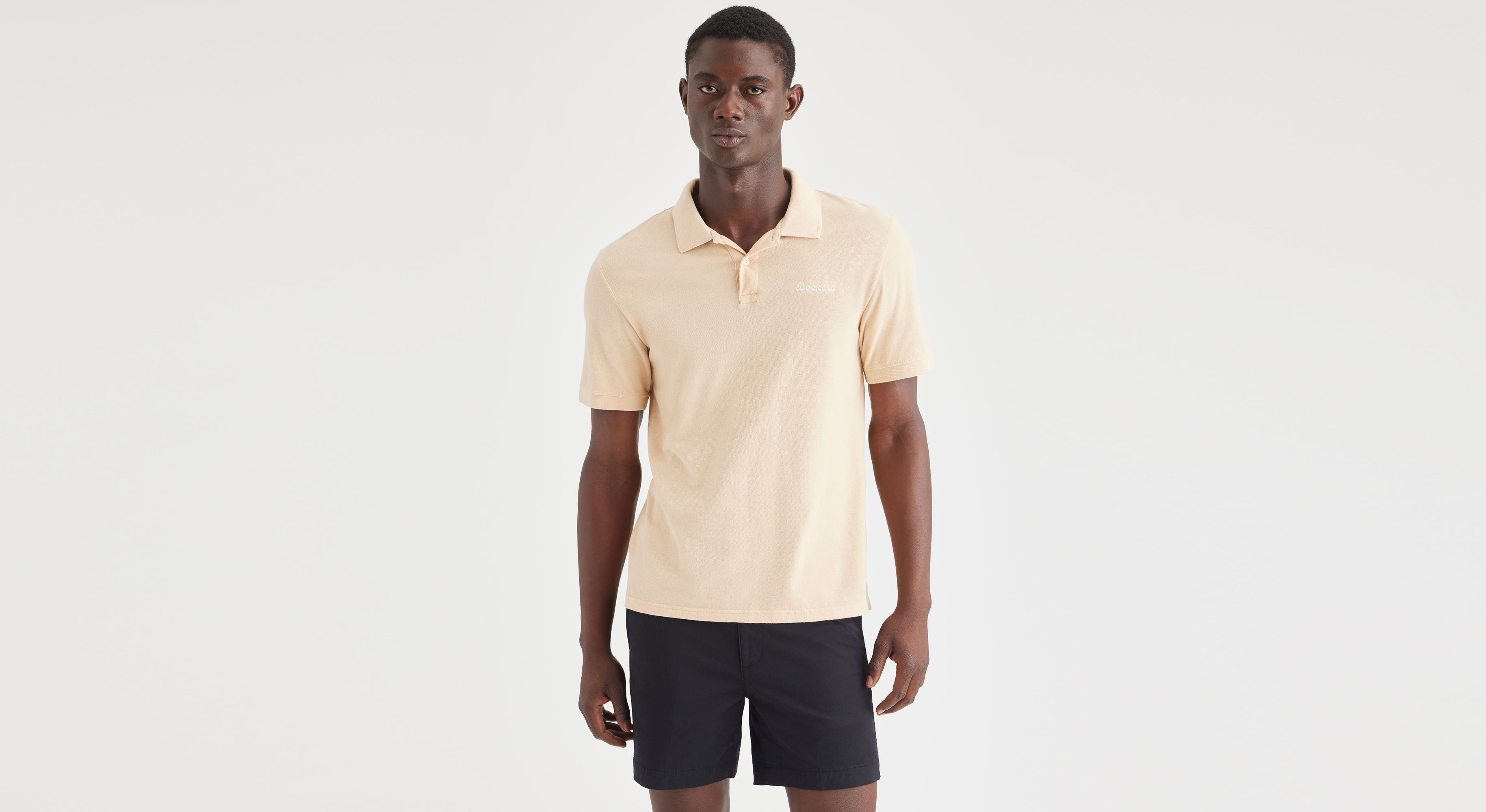 Rib Collar Polo, Slim Fit