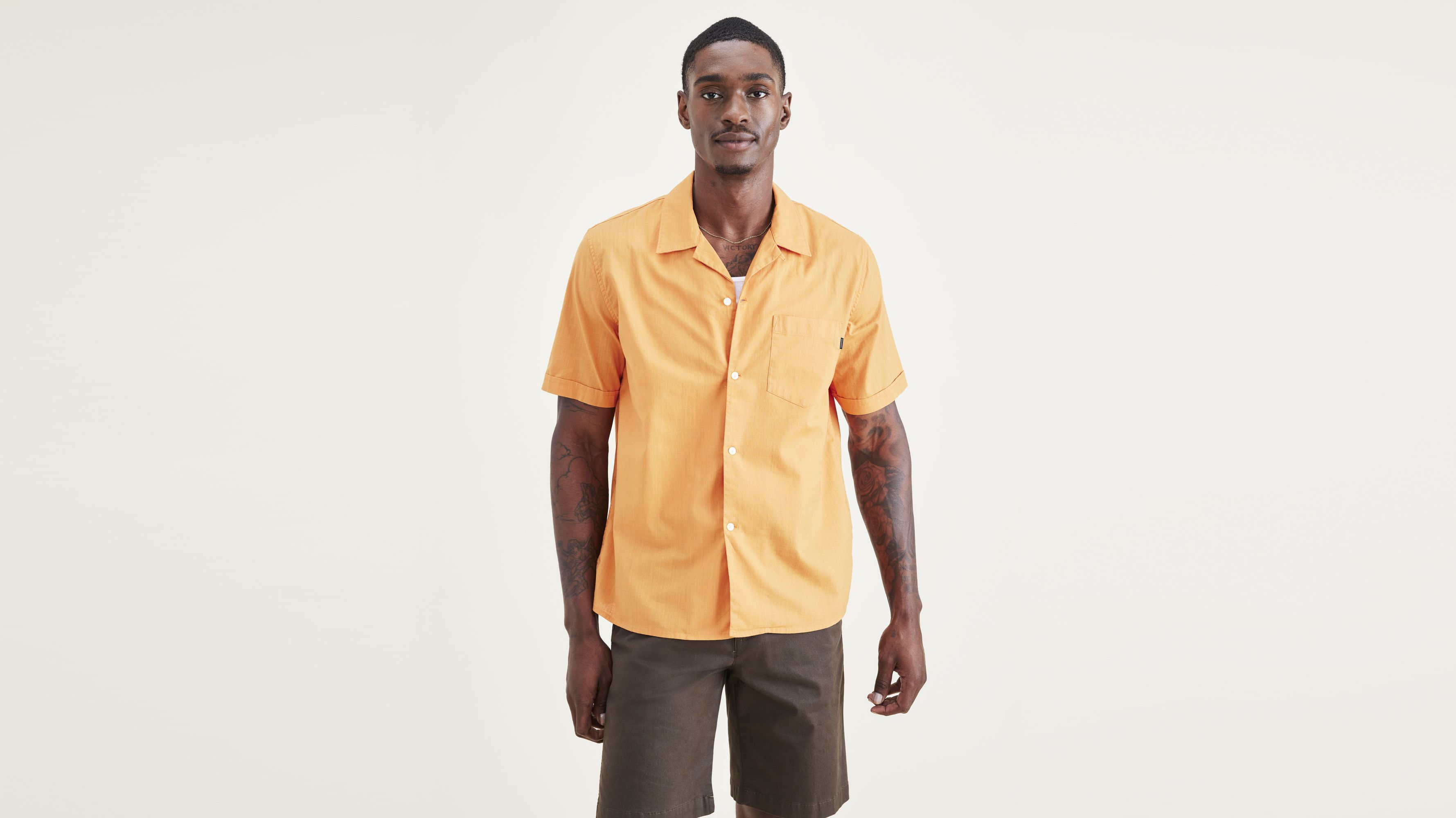 Camp Collar Shirt, Regular Fit