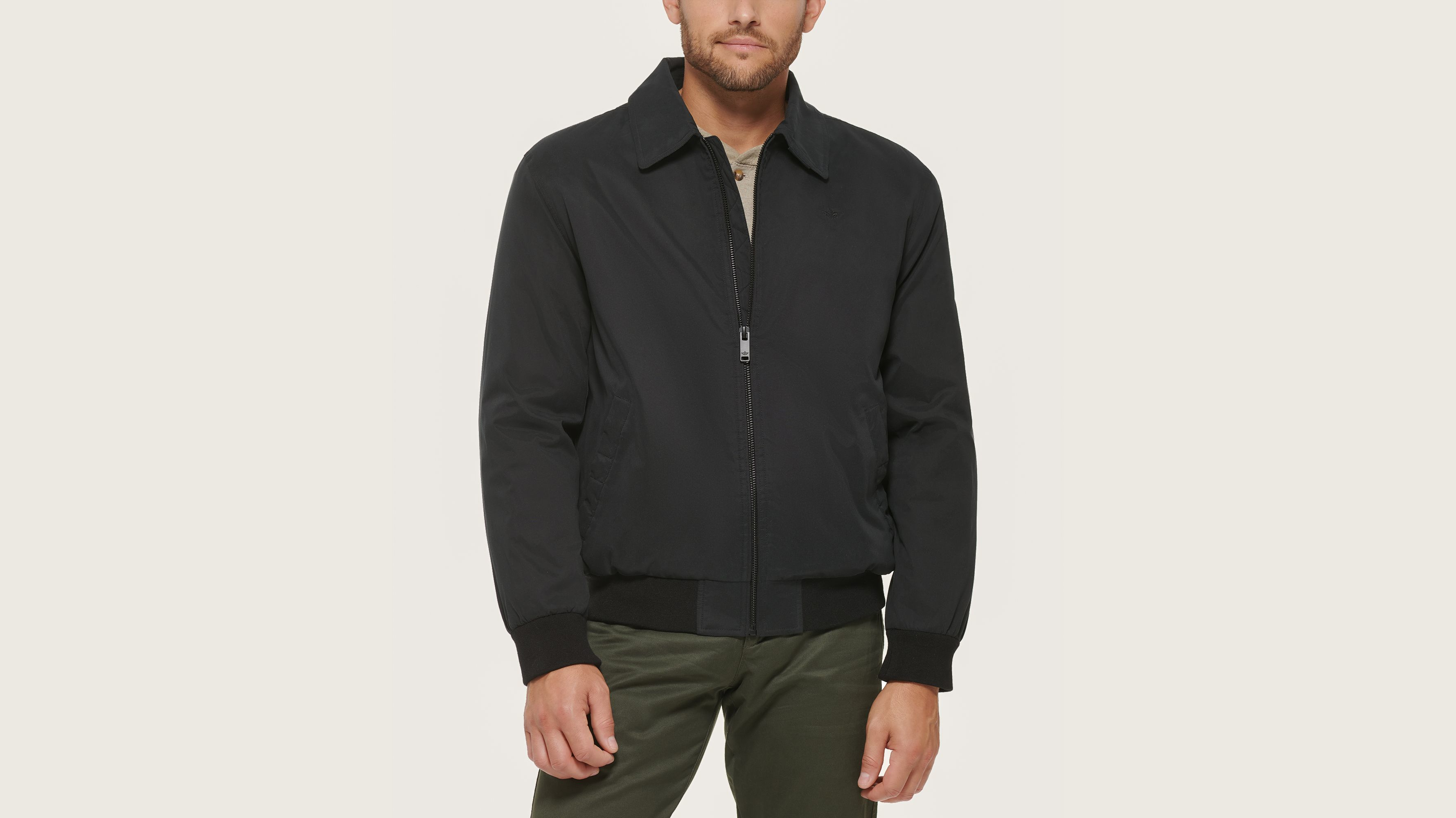Microtwill Relaxed Laydown Collar Bomber