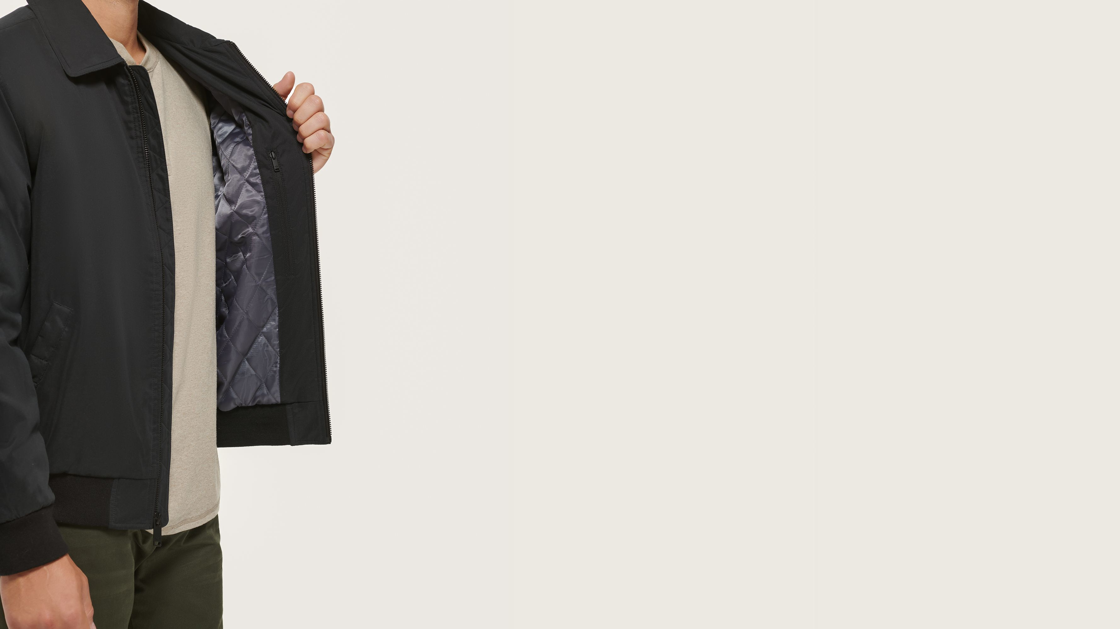 Microtwill Relaxed Laydown Collar Bomber