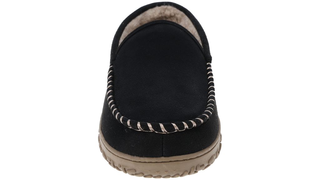 Rugged Microsuede Moccasin Slippers