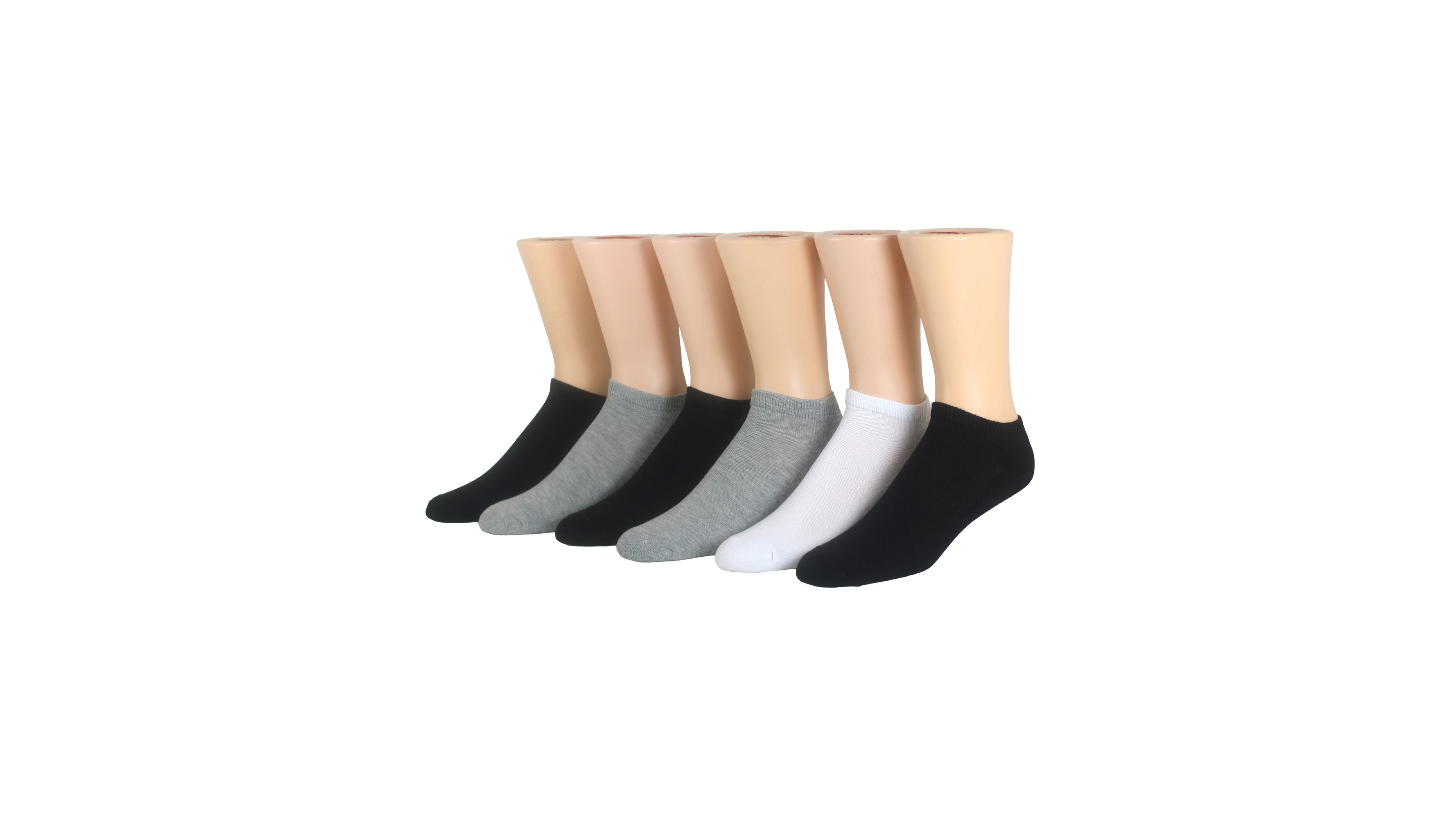 1/2 Cushion Low Cut Socks, 6 Pack