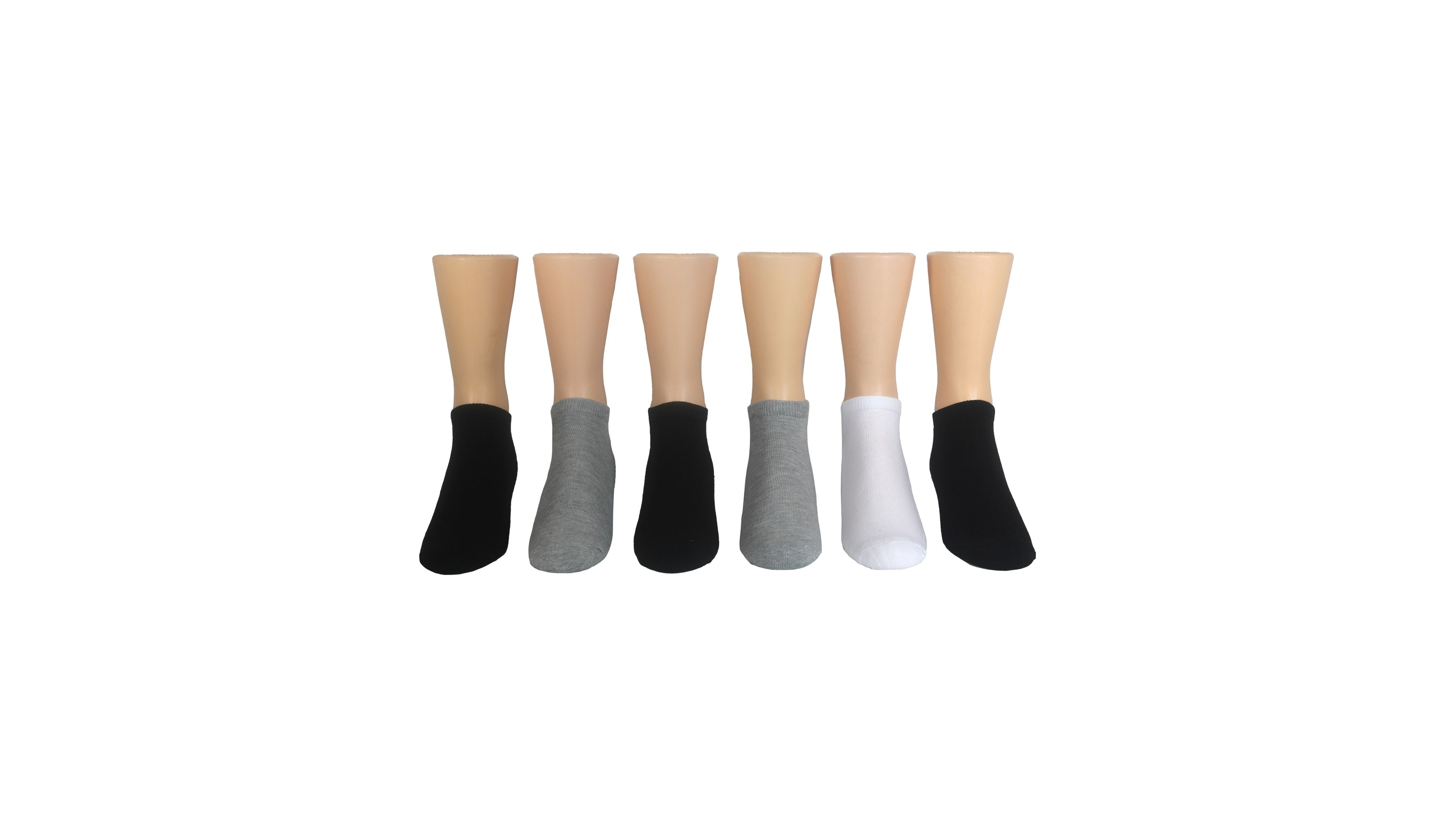 1/2 Cushion Low Cut Socks, 6 Pack