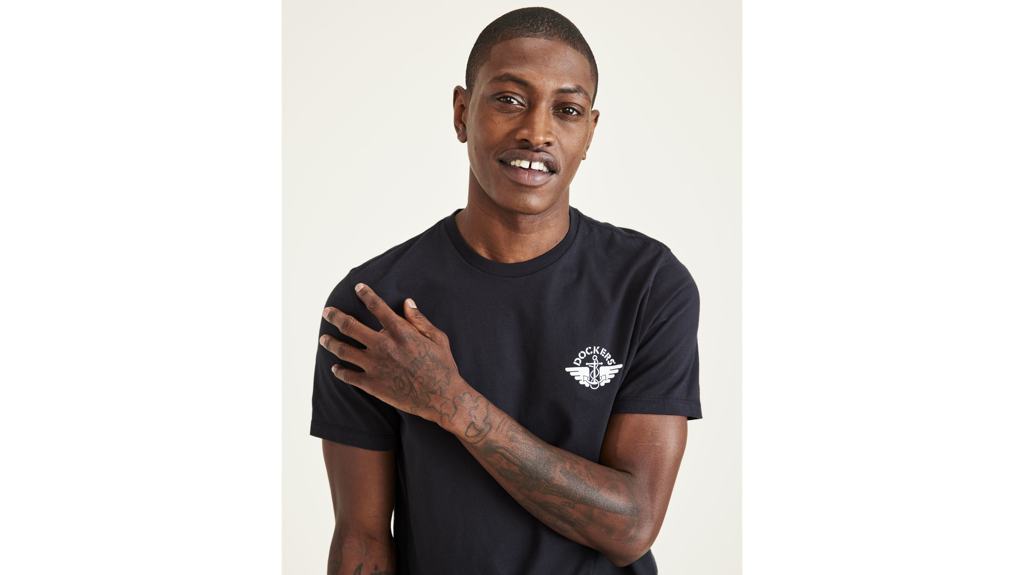 Wings & Anchor Graphic Tee, Slim Fit