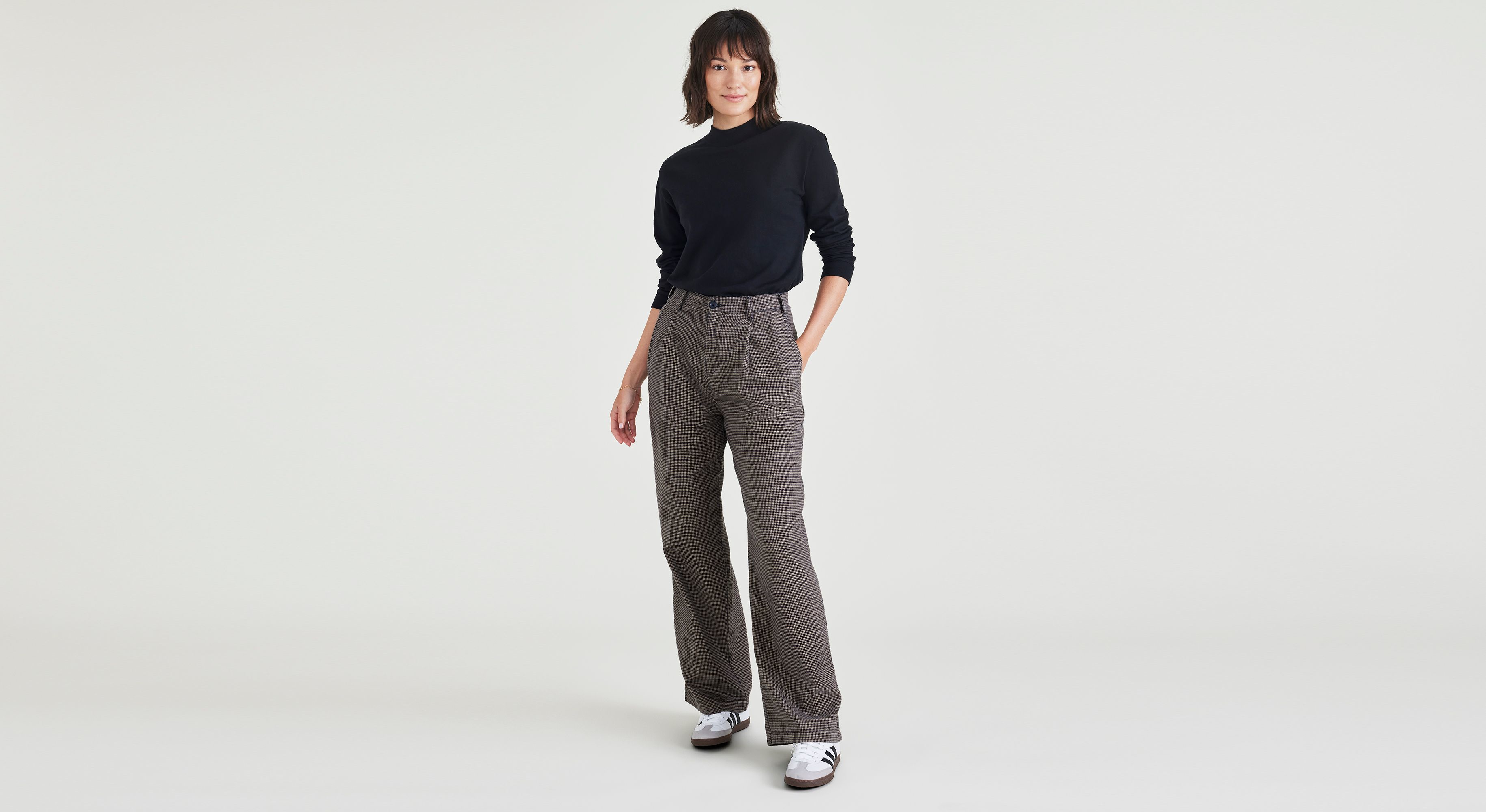 Original Khaki, Pleated, High Wide Fit
