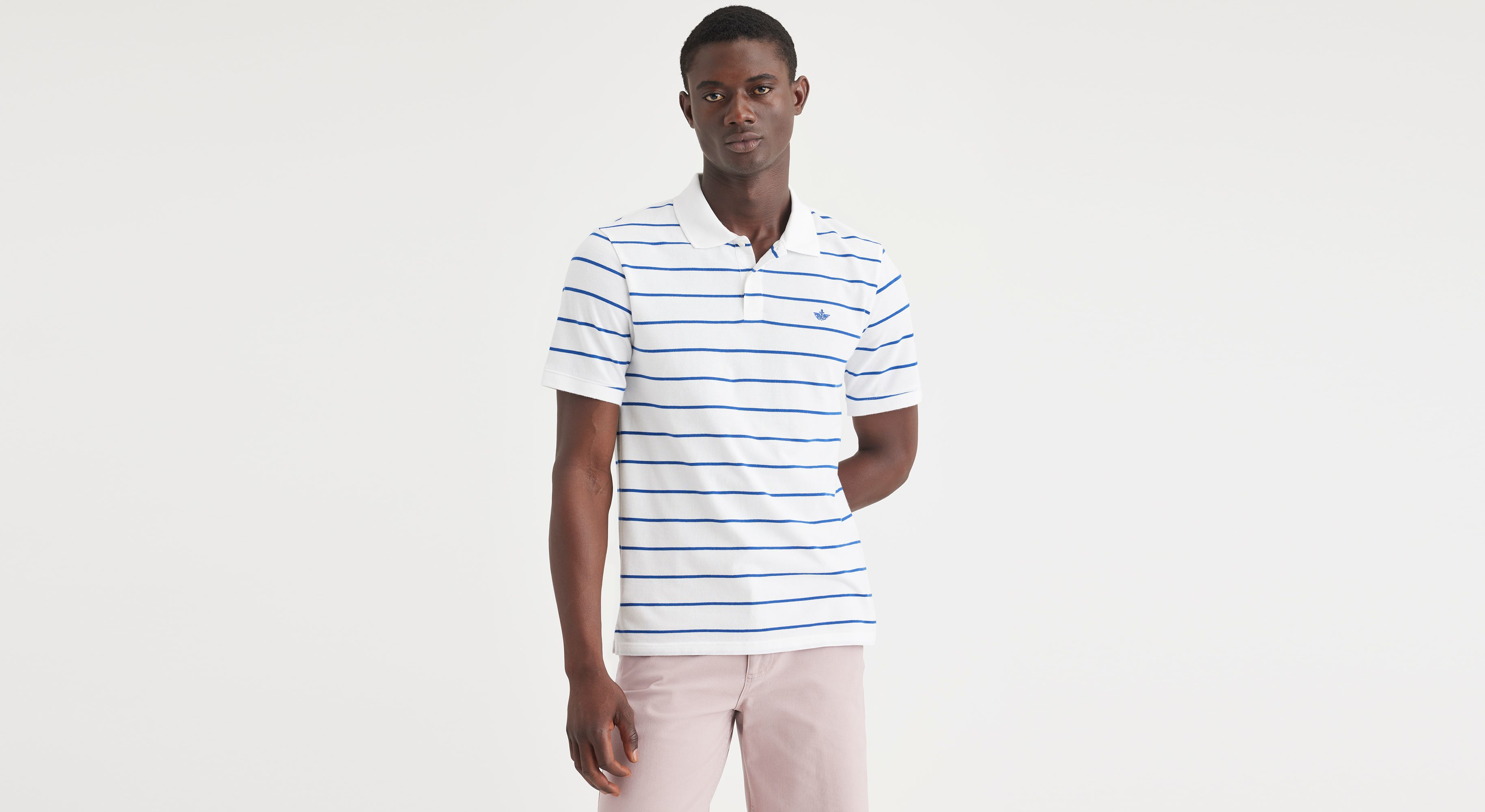 Rib Collar Polo, Slim Fit
