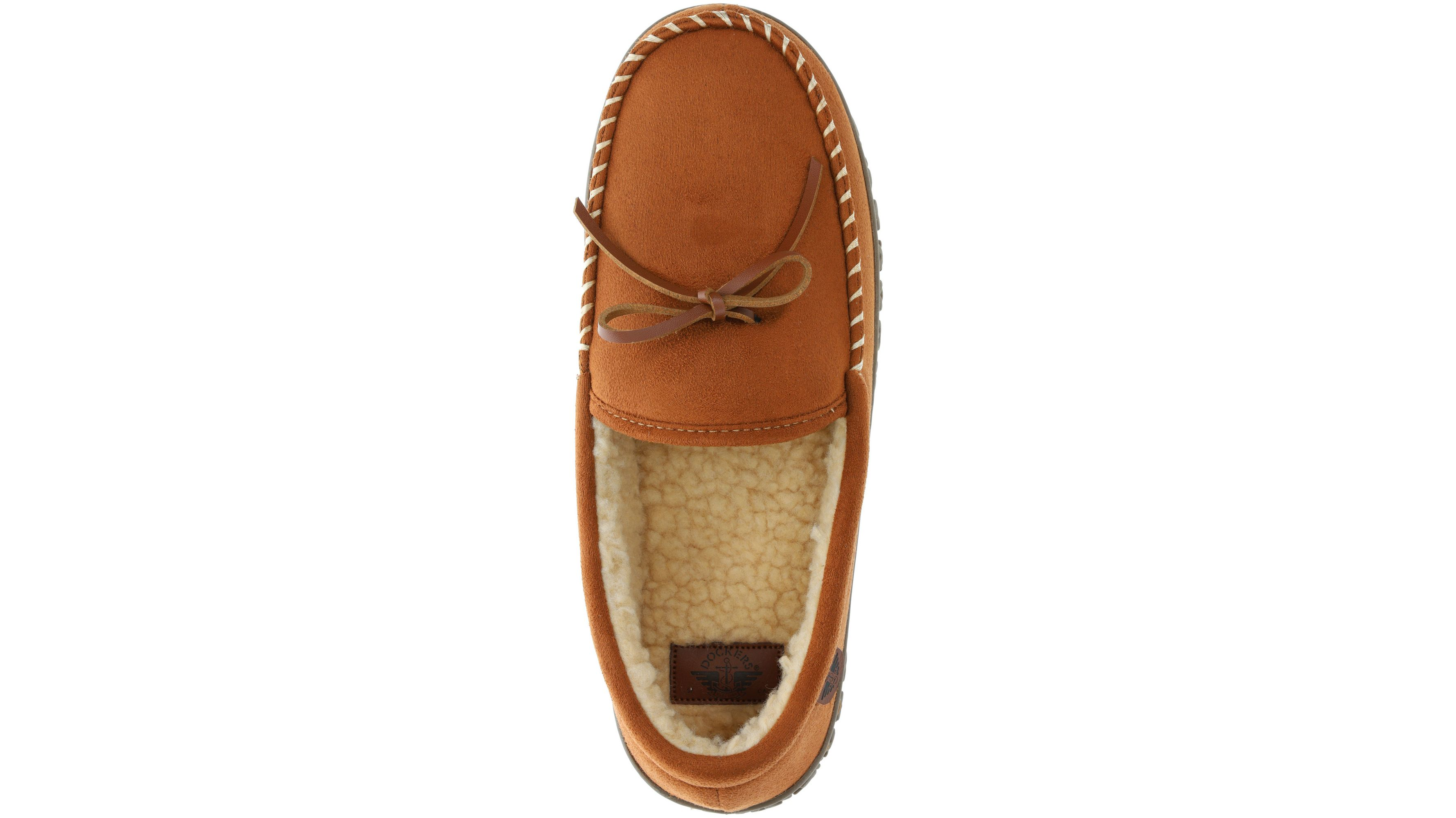 Rugged Microsuede Boater Moccasin Slippers