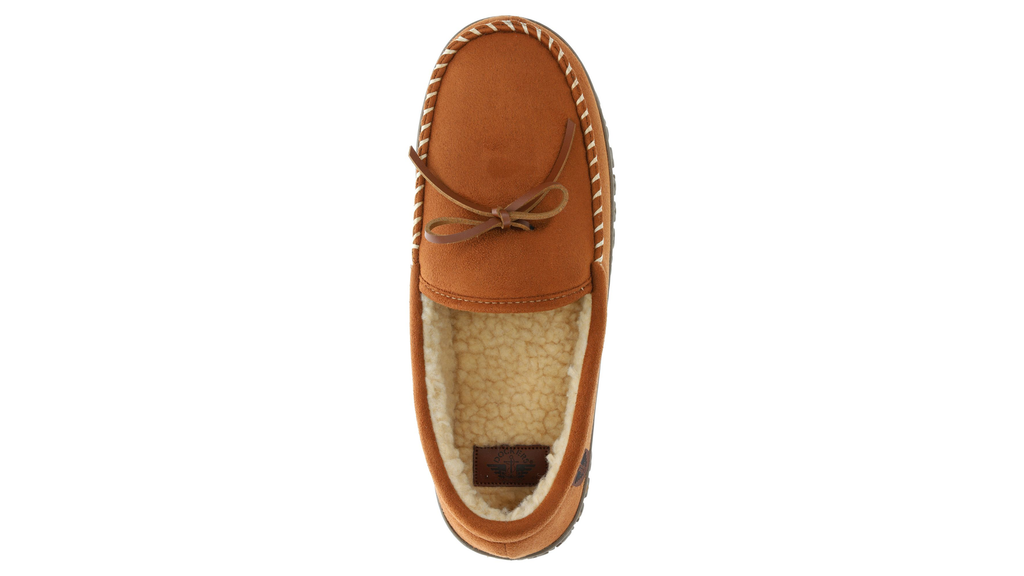 Rugged Microsuede Boater Moccasin Slippers