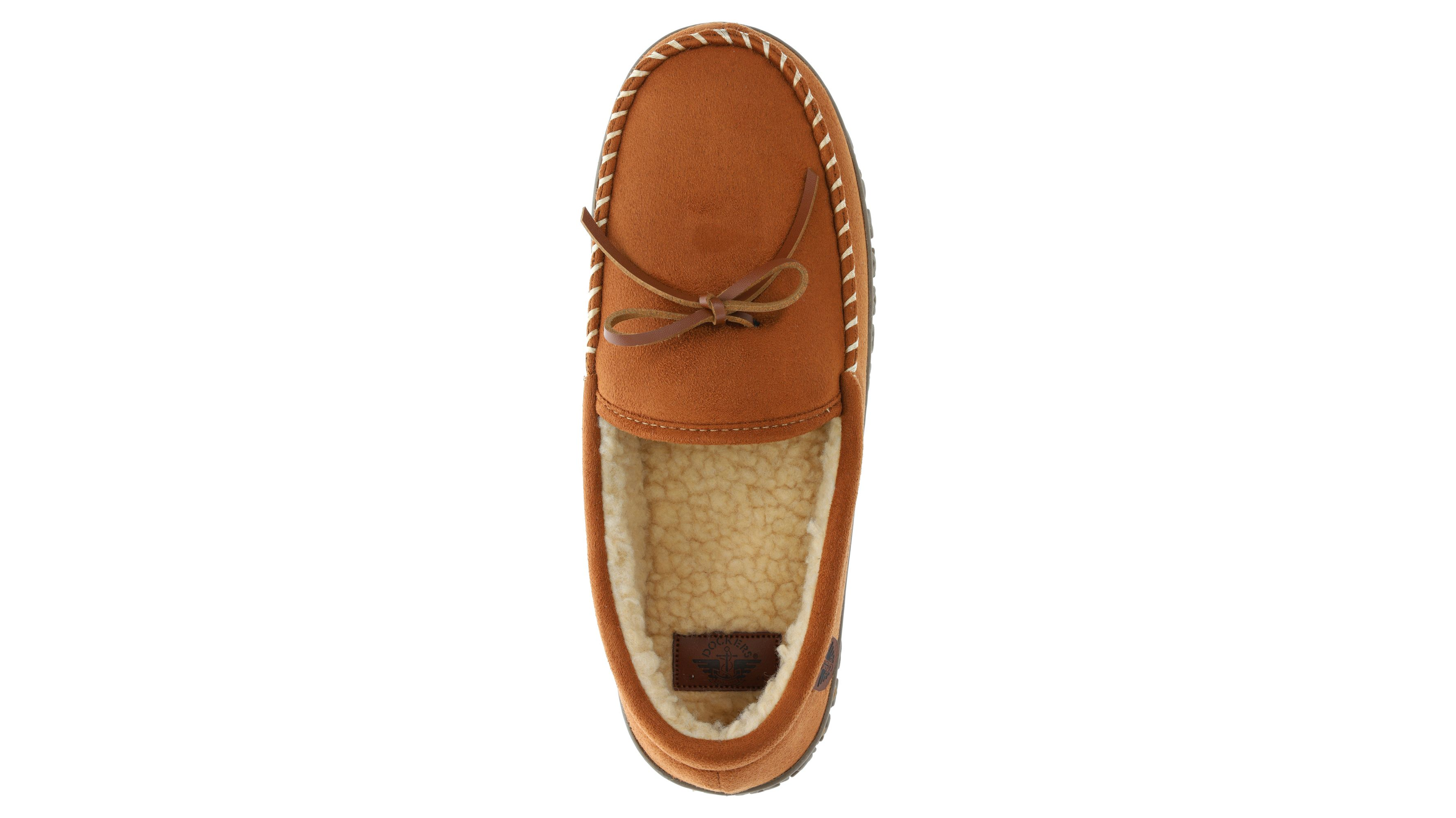 Rugged Microsuede Boater Moccasin Slippers