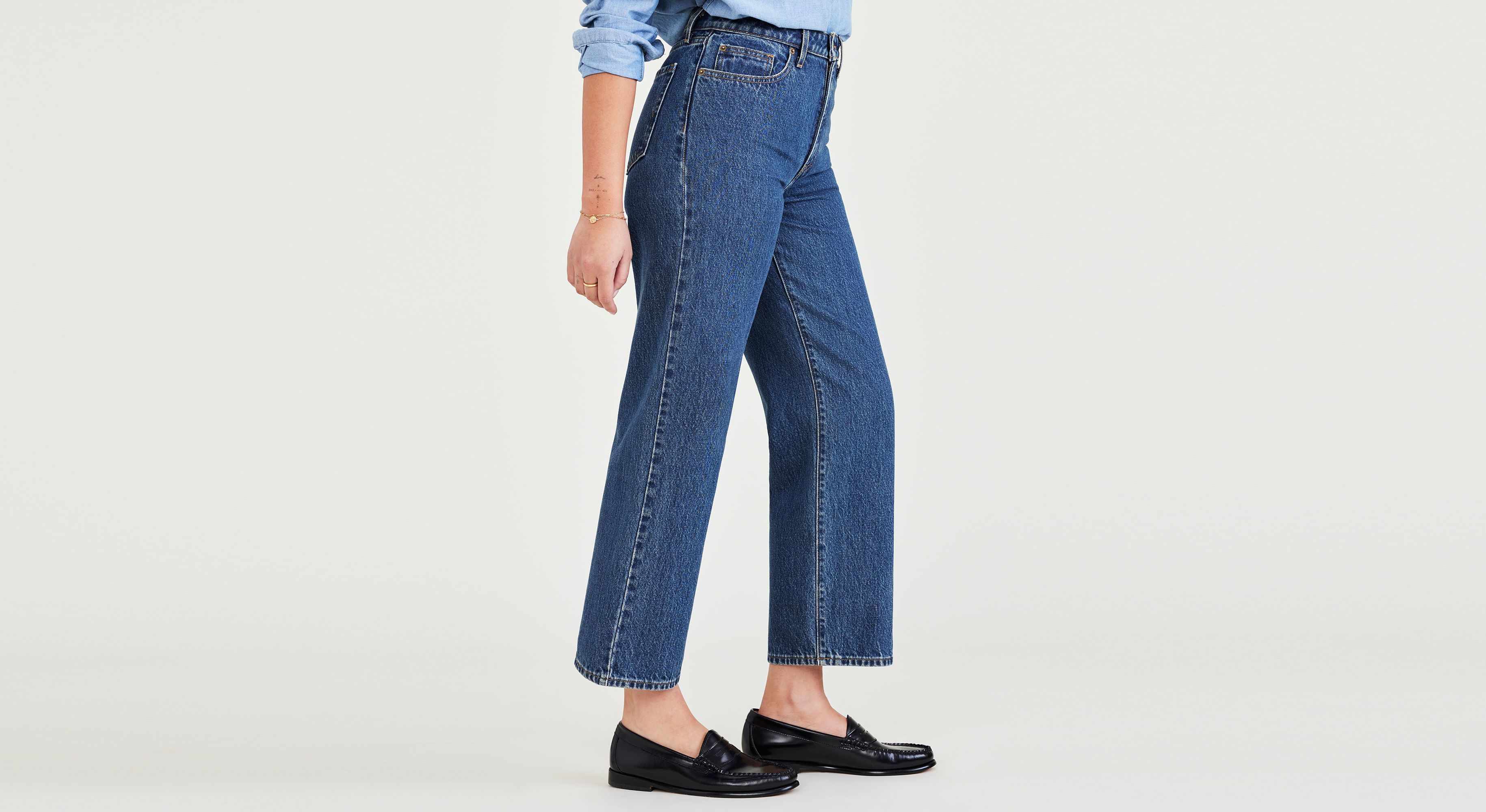 Jean Cut Pants, High Straight Fit