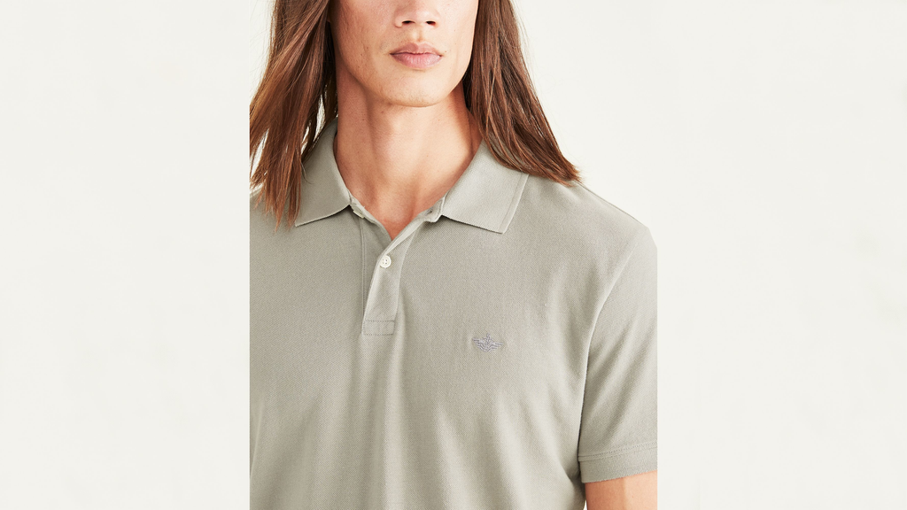 Rib Collar Polo, Slim Fit