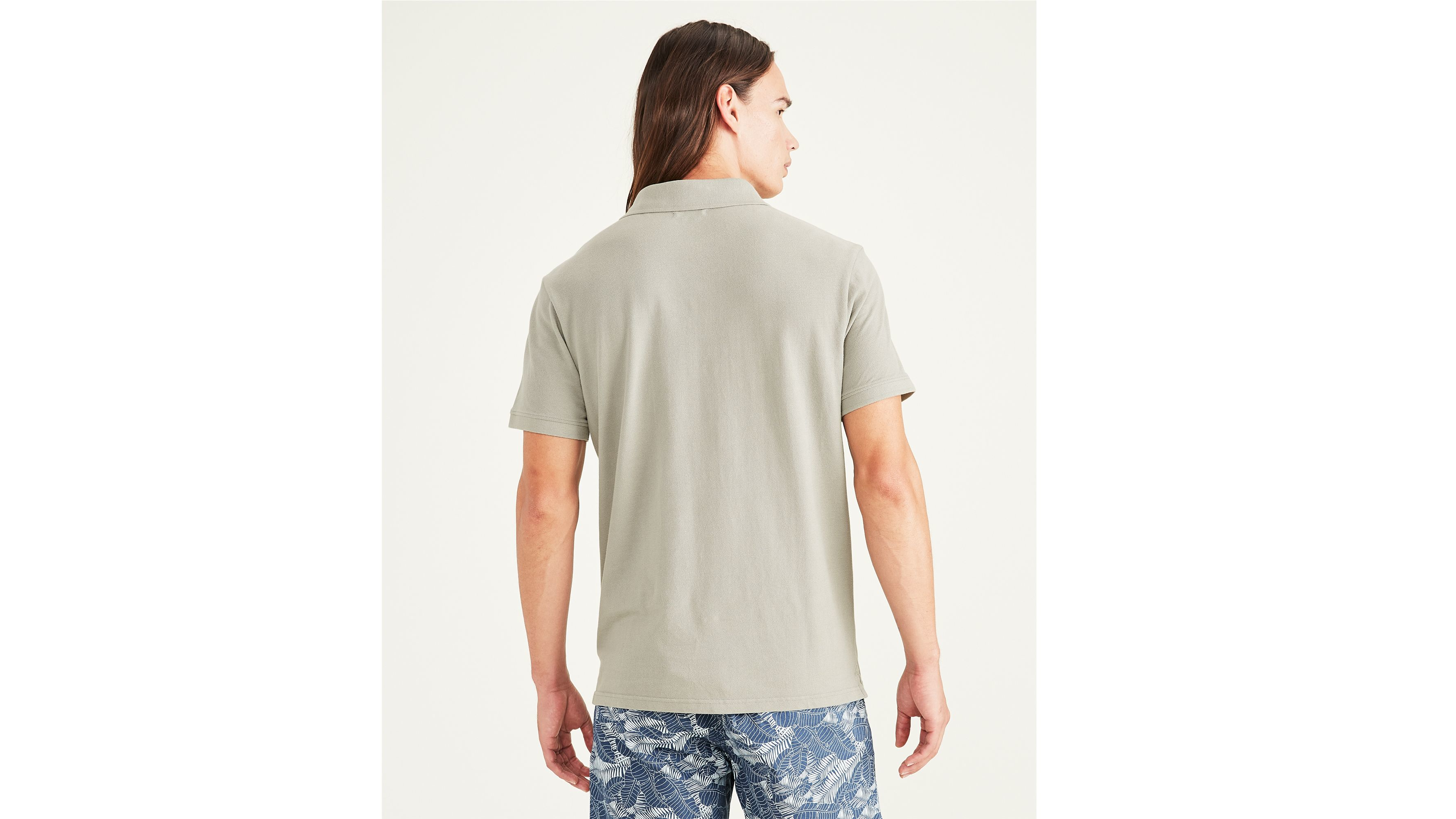 Rib Collar Polo, Slim Fit