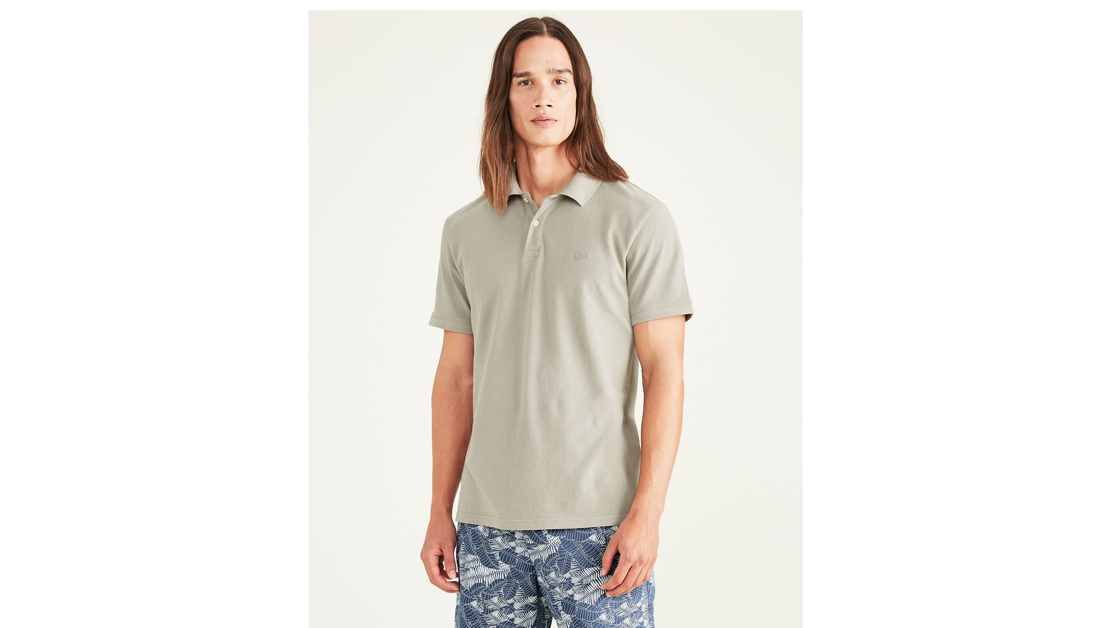 Rib Collar Polo, Slim Fit