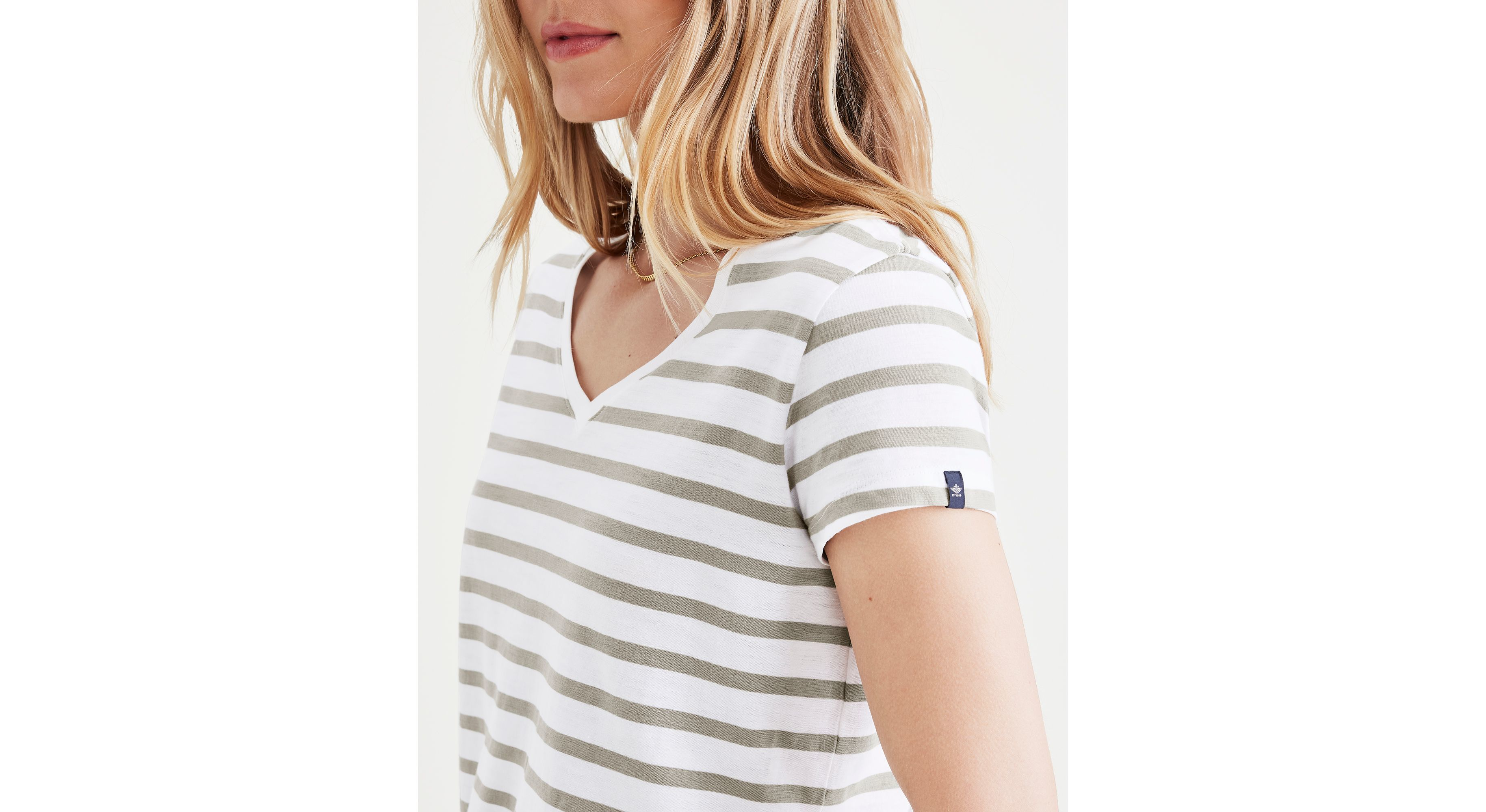 V-Neck Tee Shirt, Slim Fit