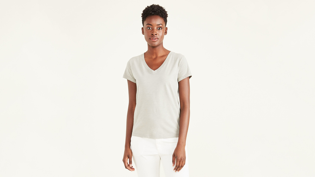 V-Neck Tee Shirt, Slim Fit