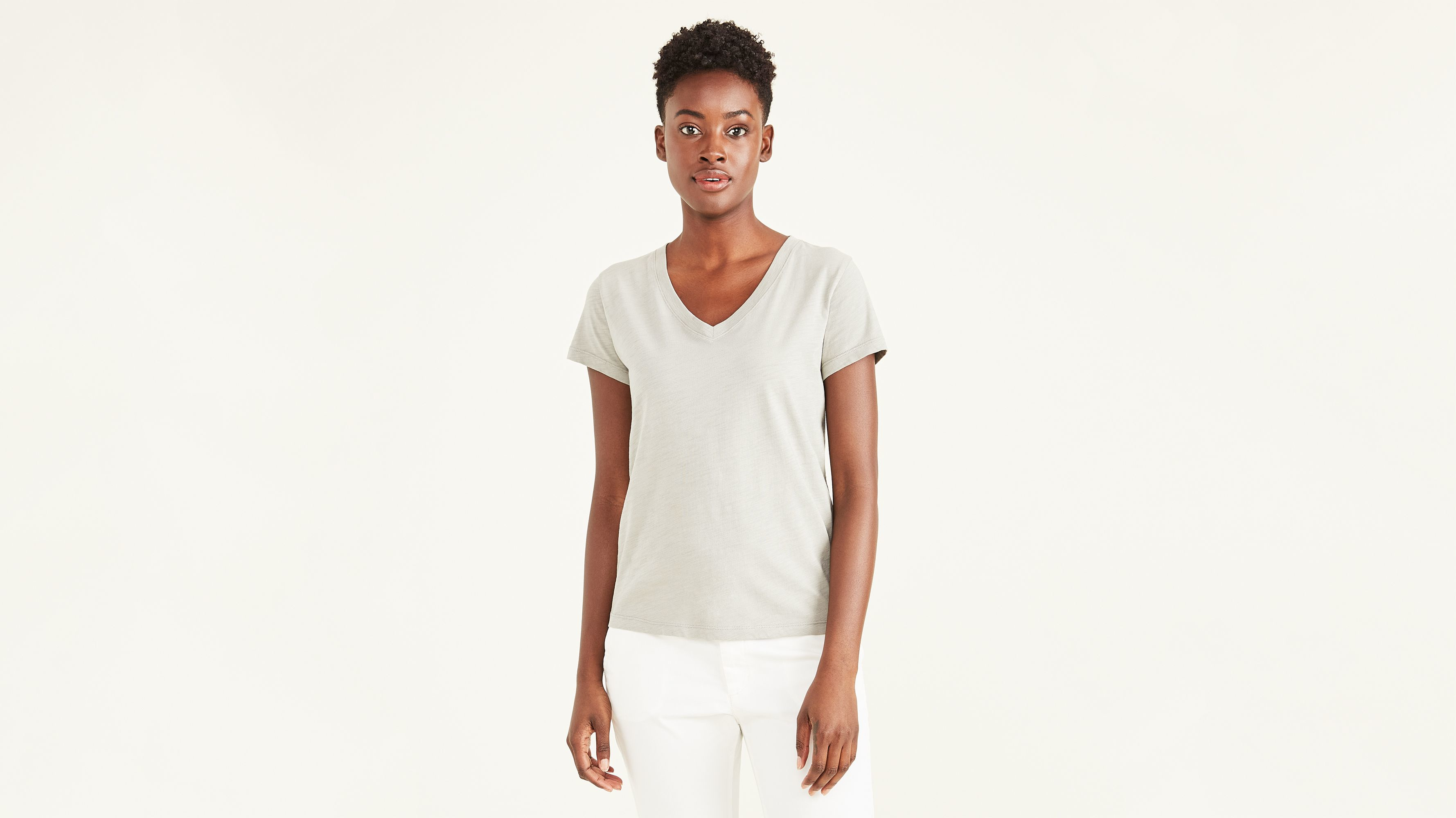 V-Neck Tee Shirt, Slim Fit