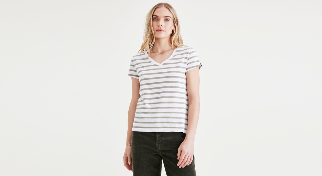 V-Neck Tee Shirt, Slim Fit