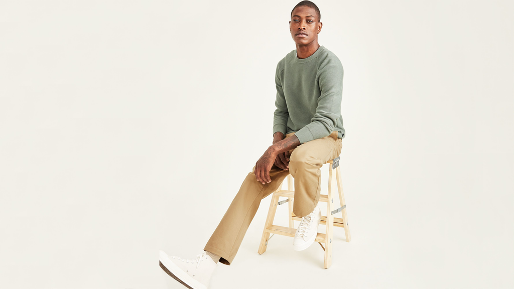Cropped Khakis, Straight Fit
