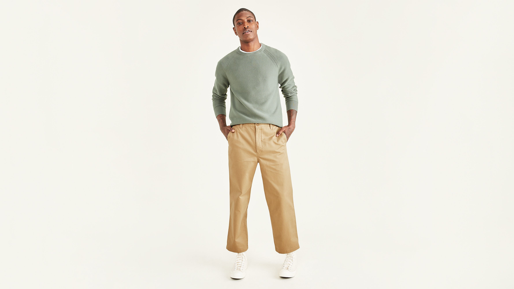 Cropped Khakis, Straight Fit