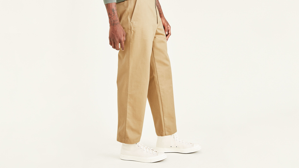 Cropped Khakis, Straight Fit