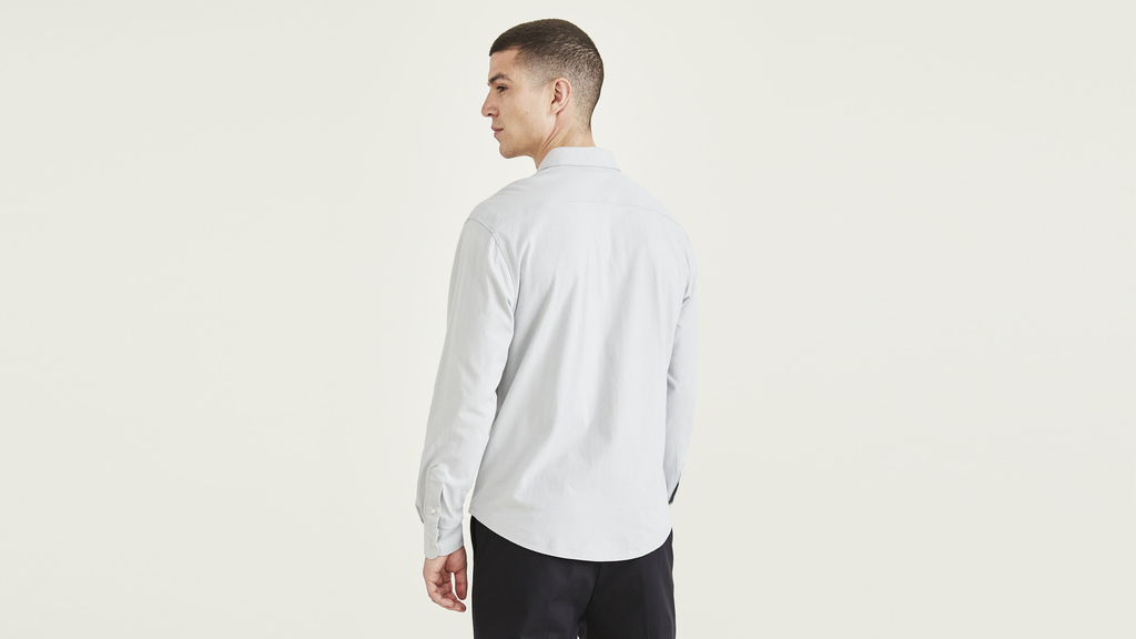 Knit Button-Up Shirt, Regular Fit