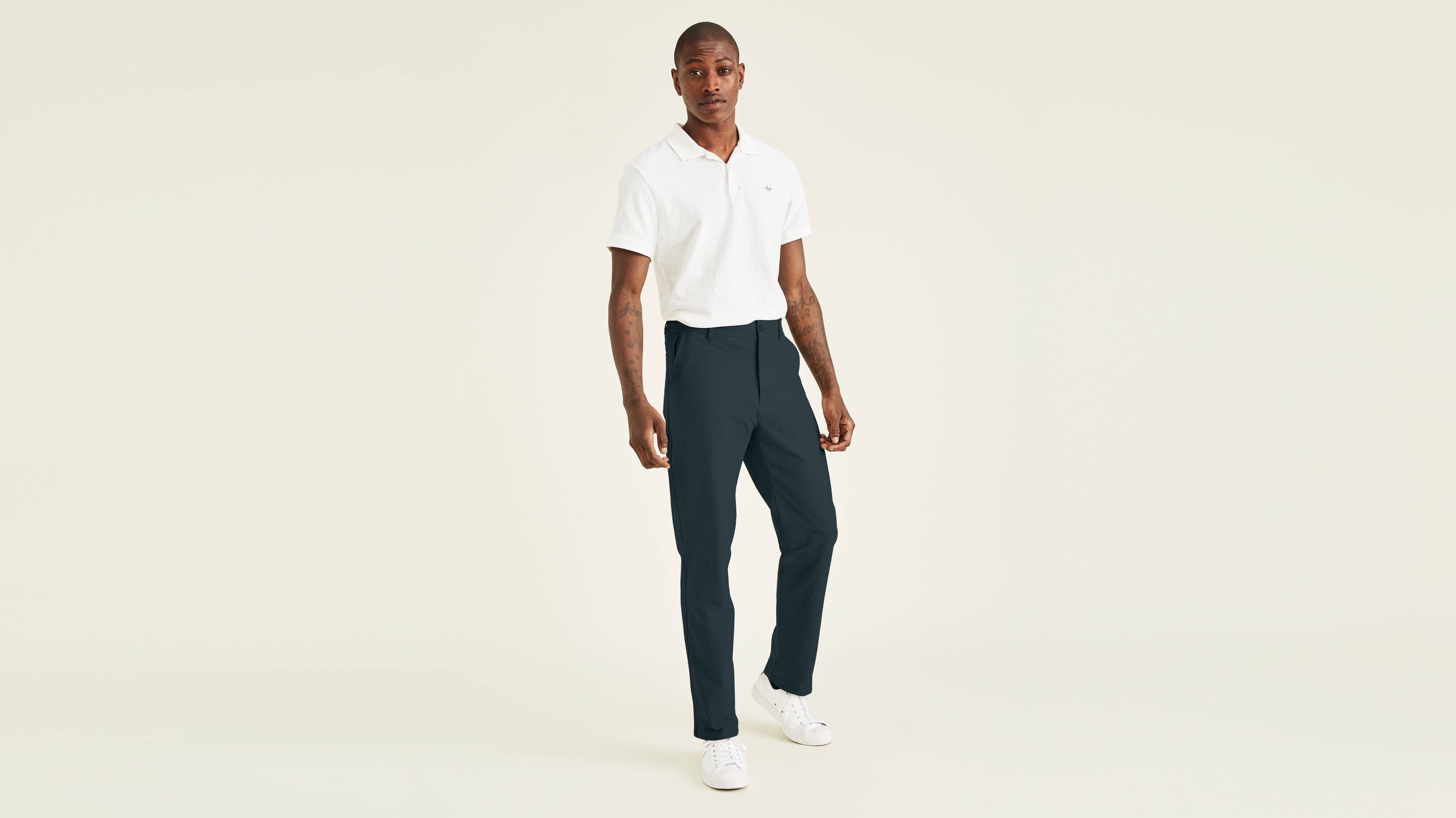 Comfort Knit Chinos, Straight Fit