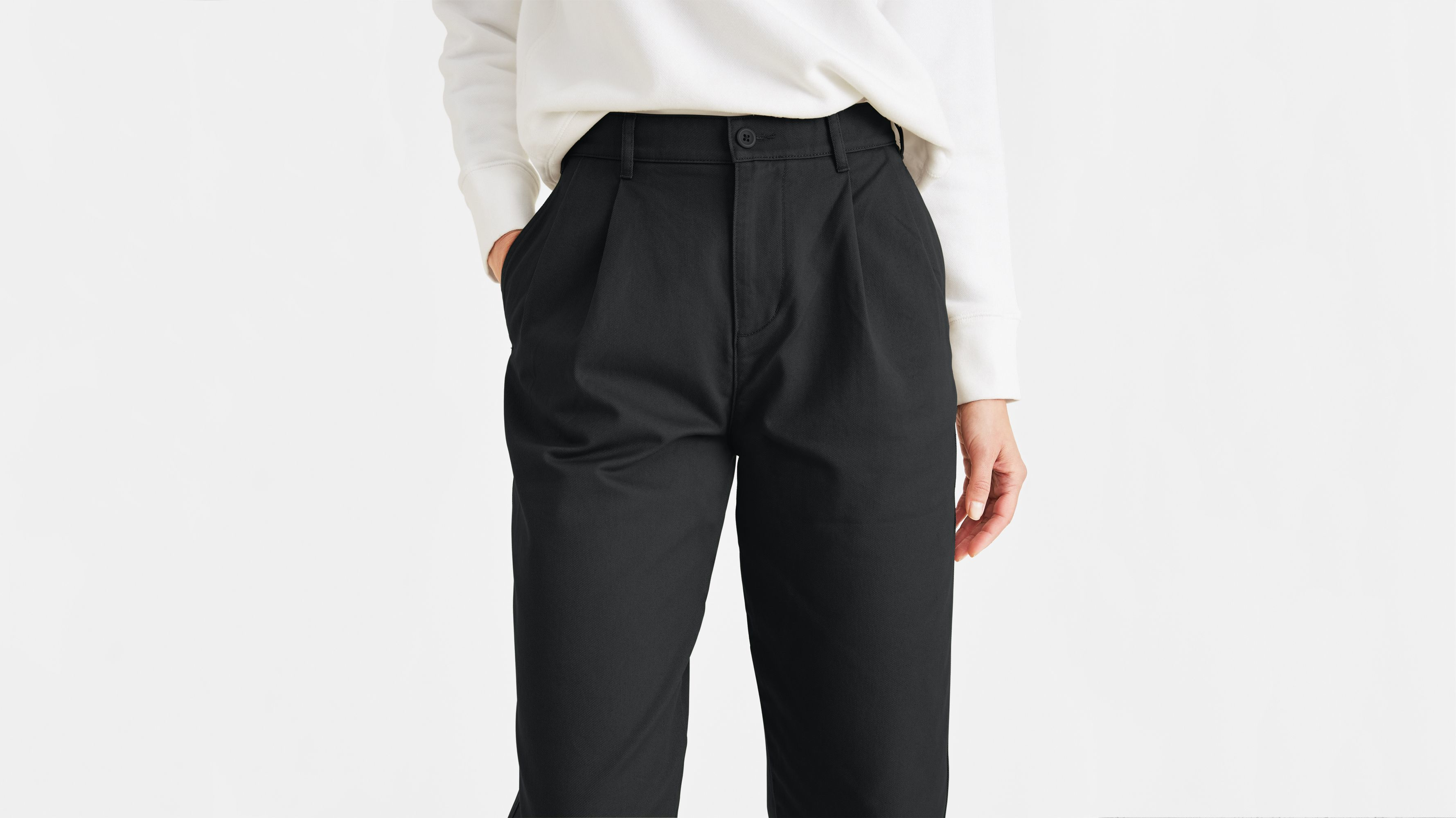 Original Khakis, Pleated, High Waisted Tapered Fit