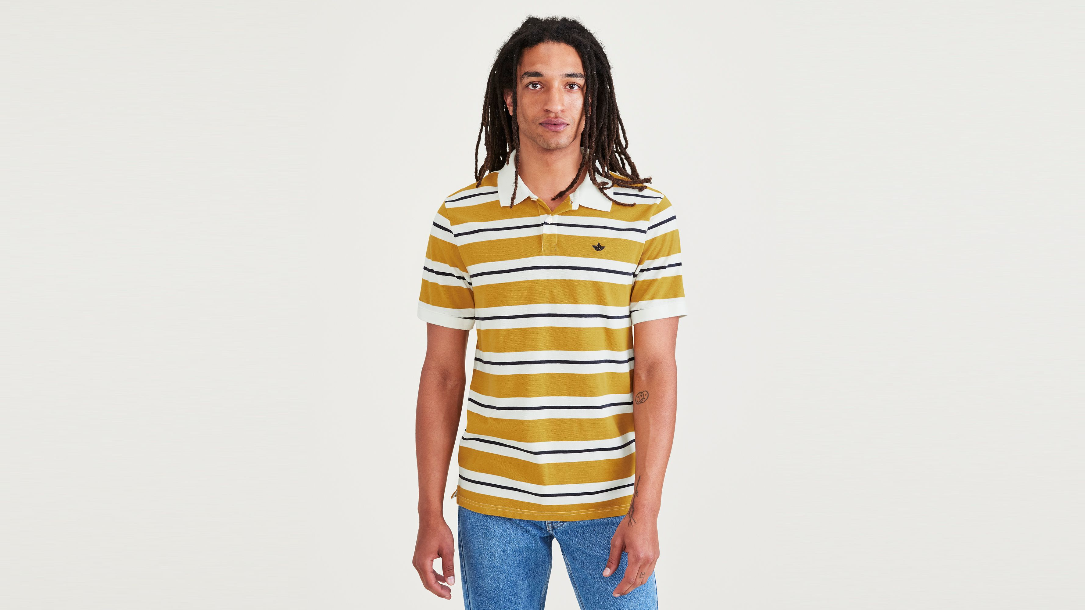 Rib Collar Polo, Slim Fit