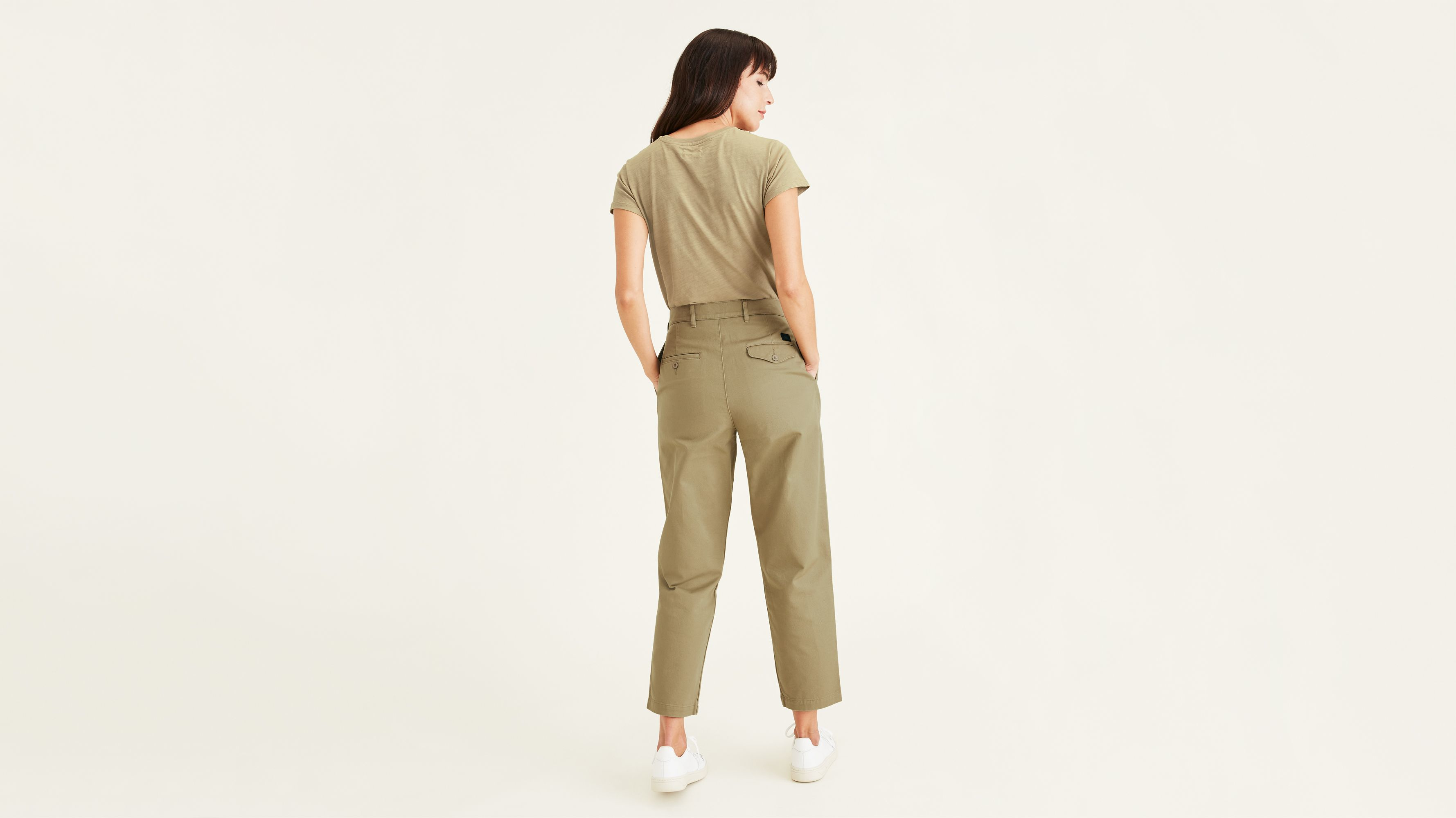 Original Khakis, Pleated, High Waisted Tapered Fit