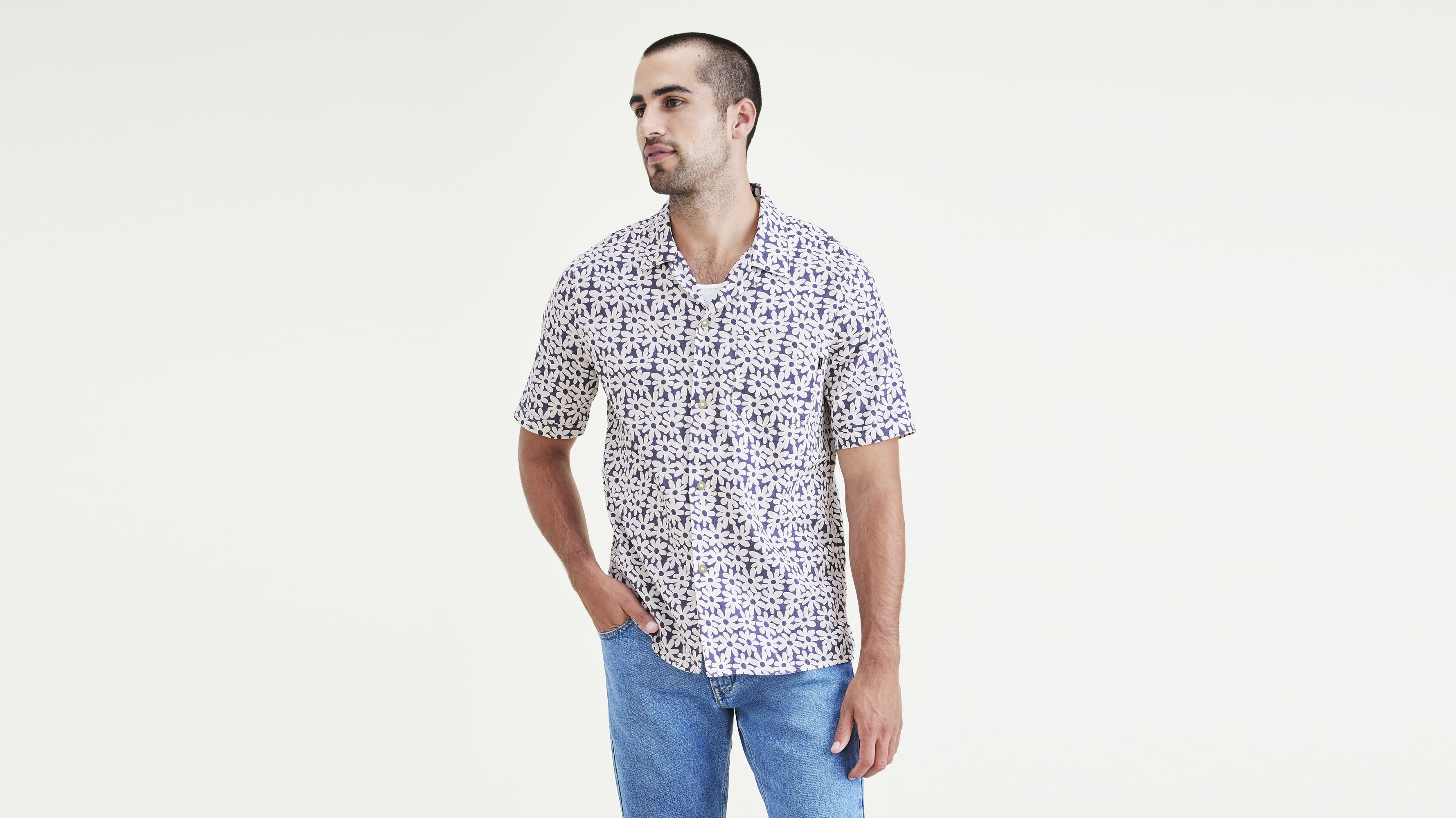 Camp Collar Shirt, Regular Fit