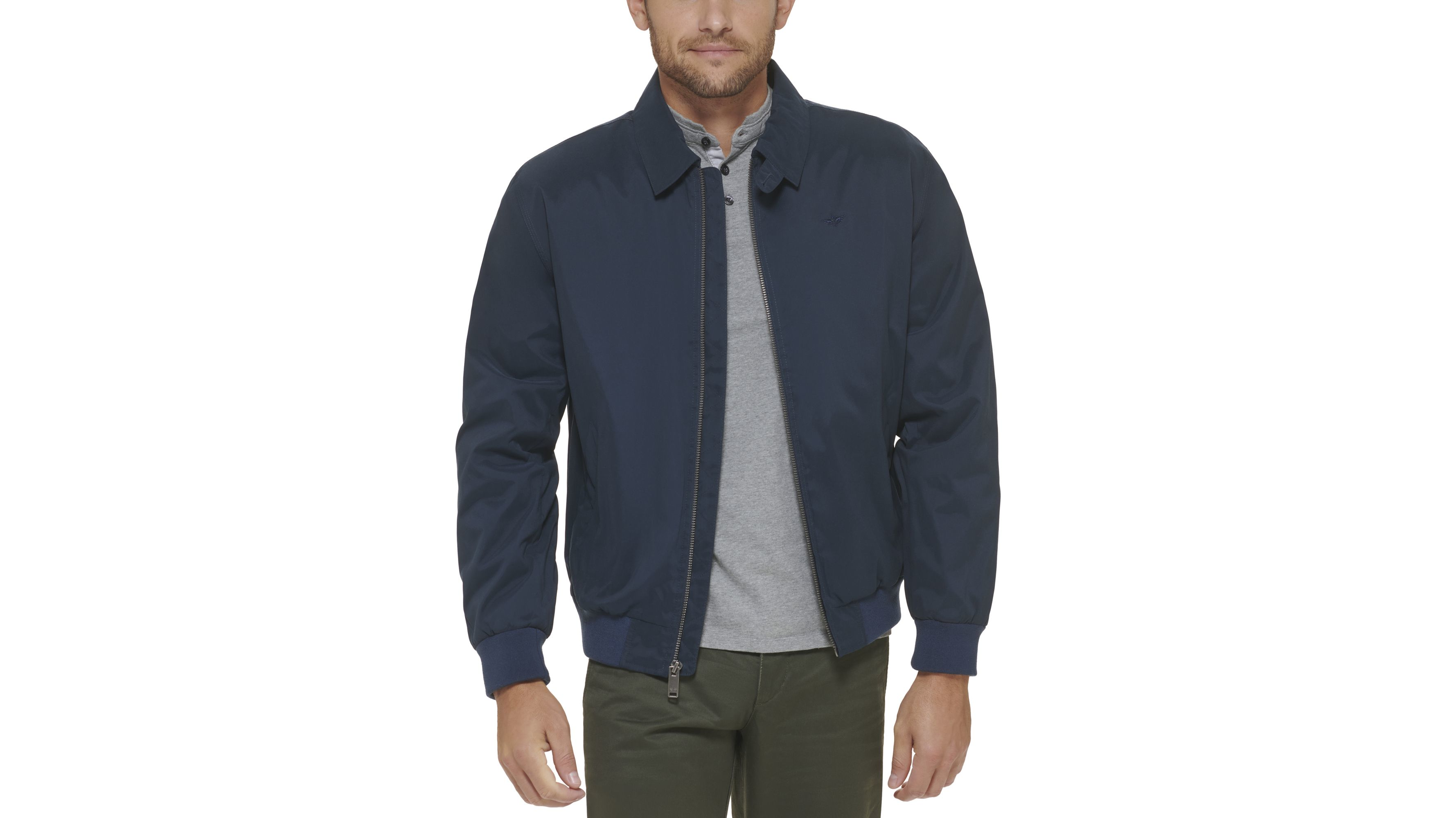 Microtwill Relaxed Laydown Collar Bomber