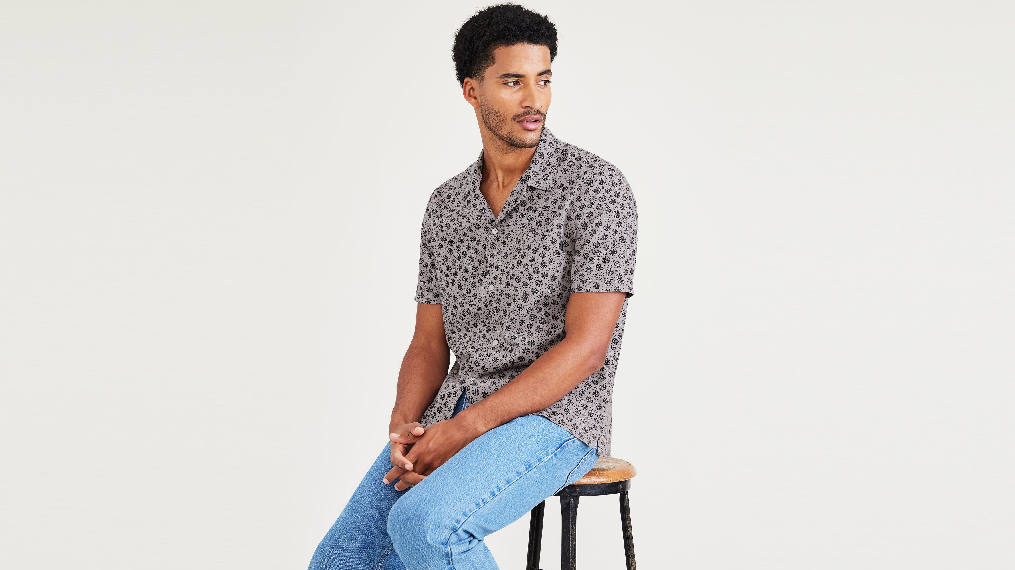 Camp Collar Shirt, Regular Fit