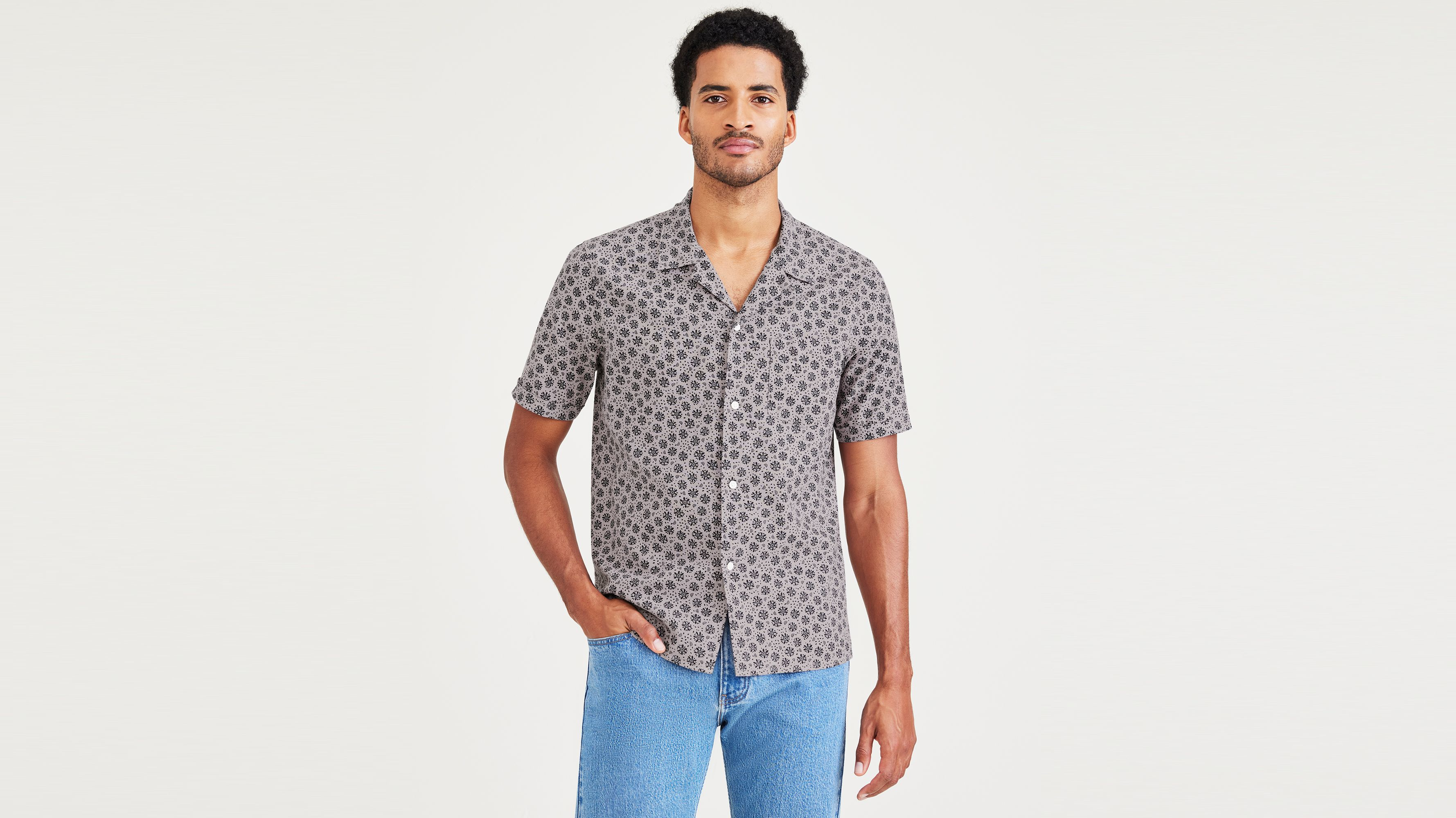 Camp Collar Shirt, Regular Fit