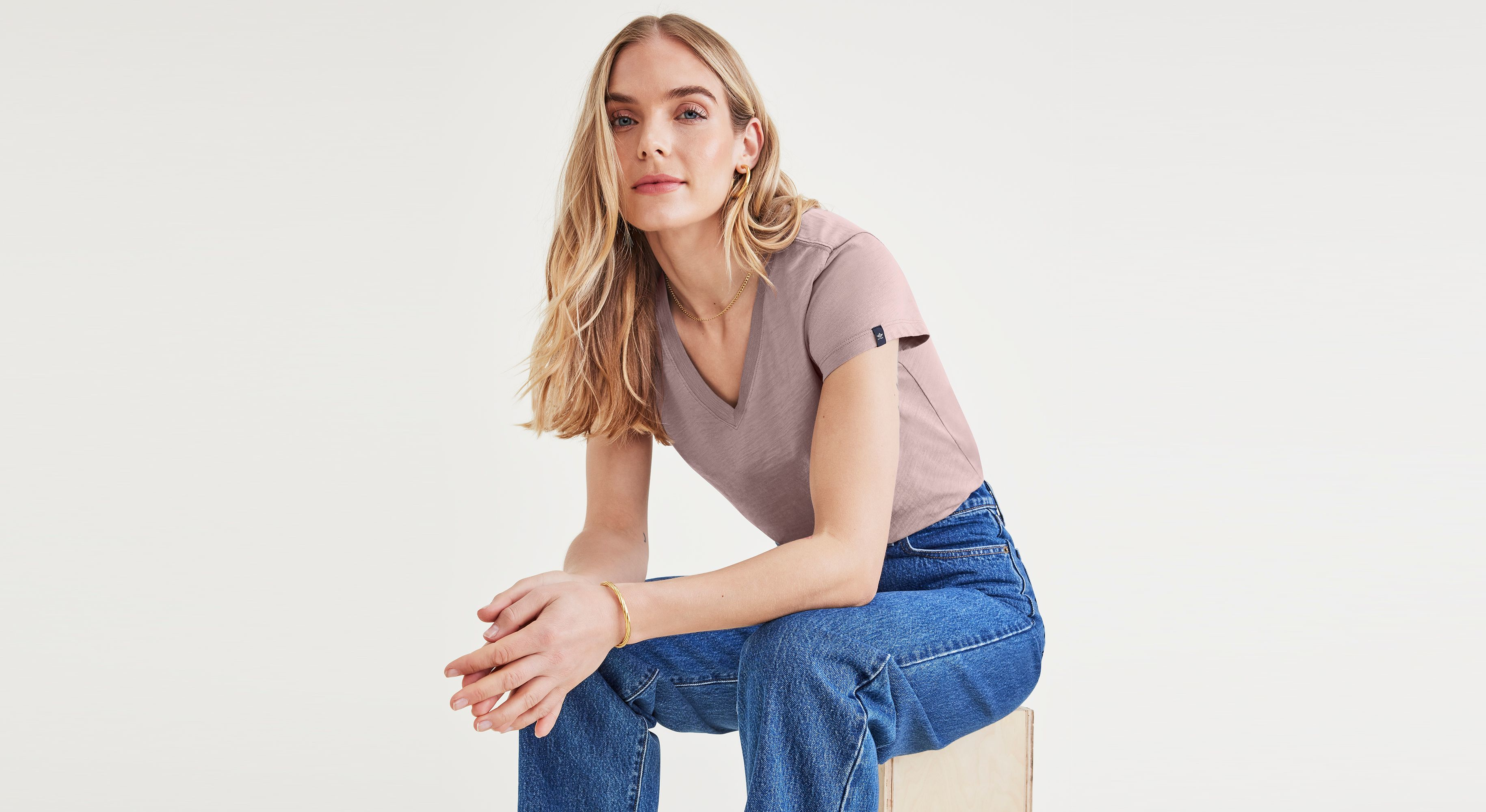 V-Neck Tee Shirt, Slim Fit