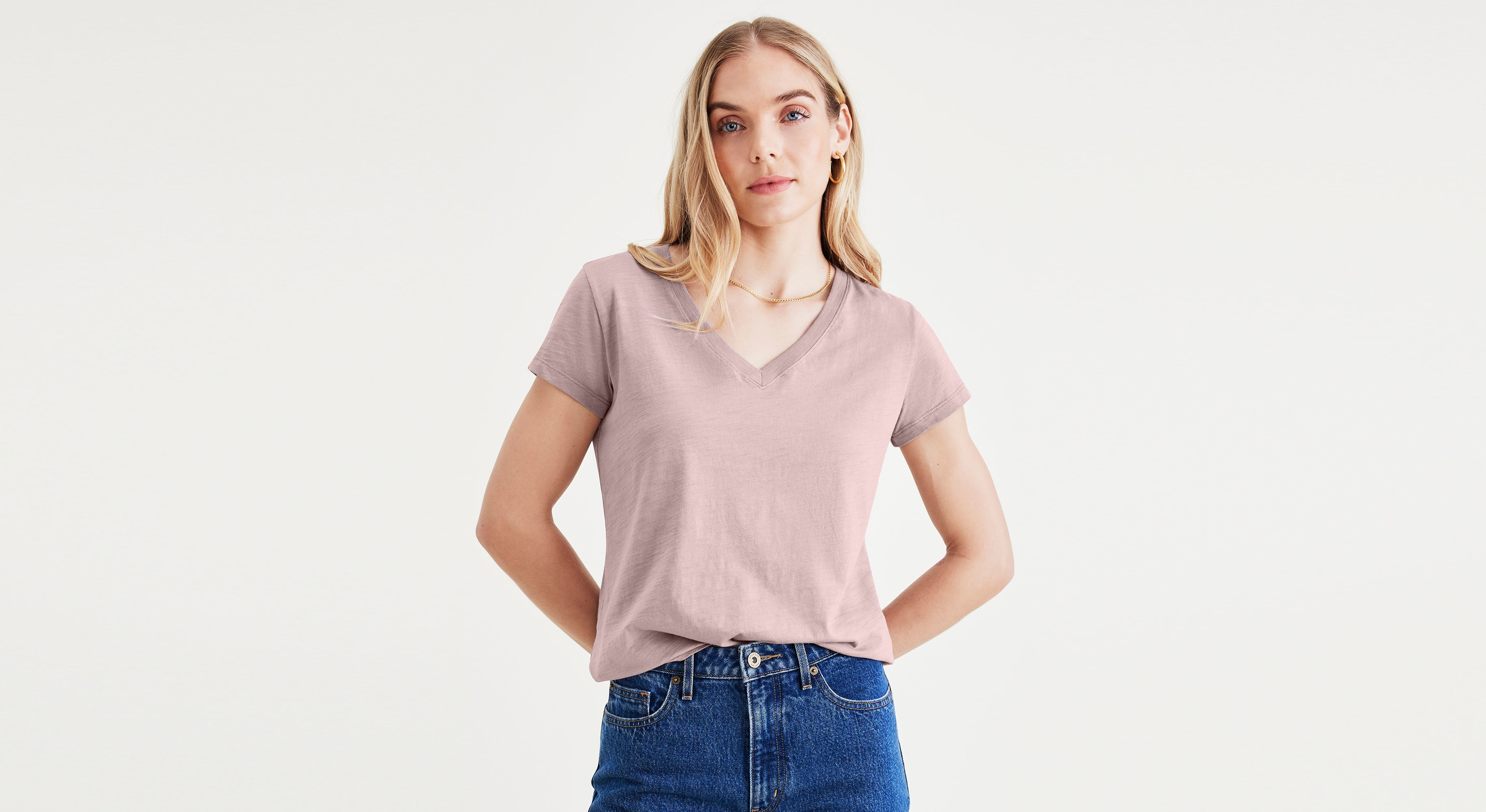 V-Neck Tee Shirt, Slim Fit