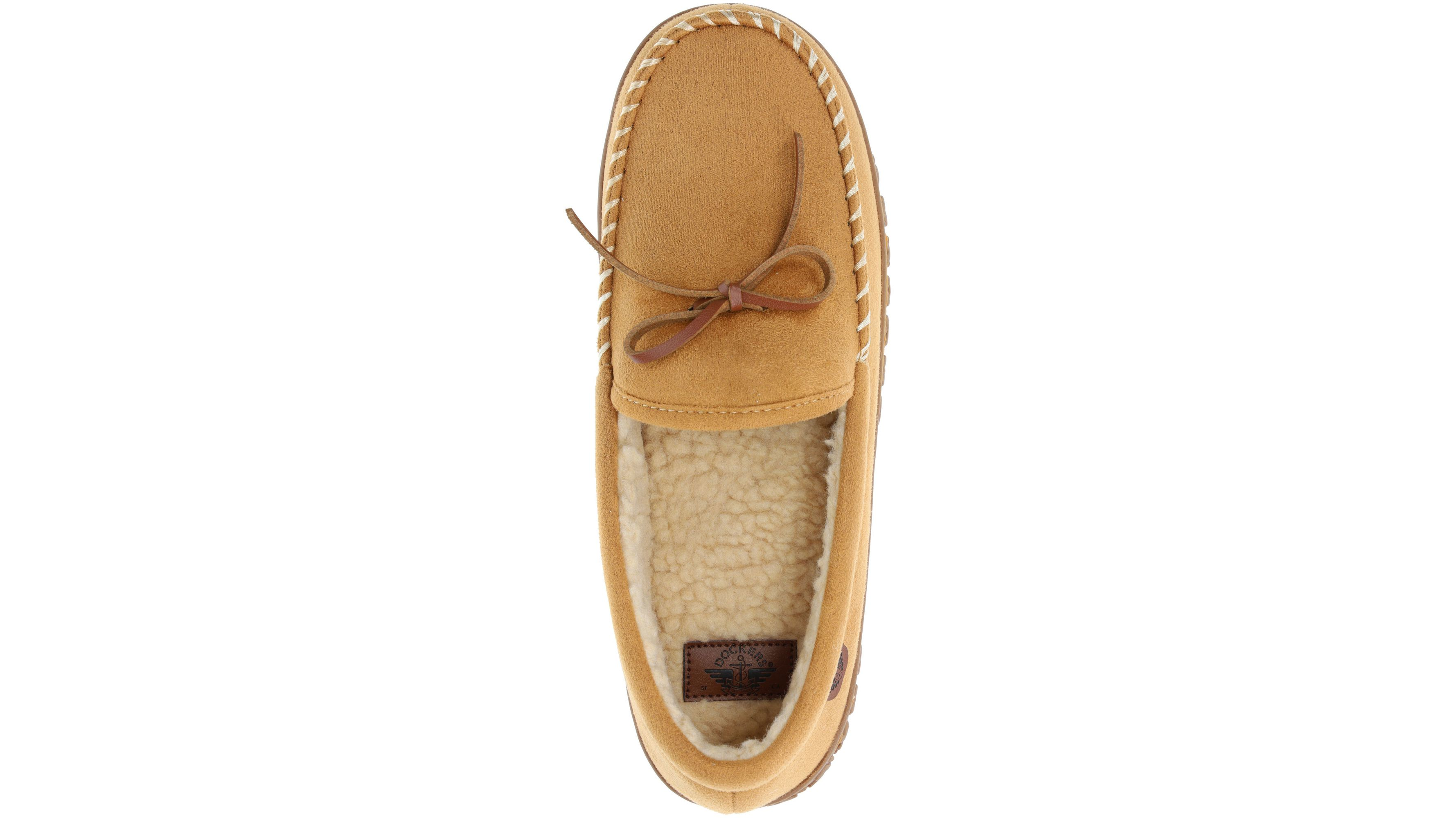 Rugged Microsuede Boater Moccasin Slippers