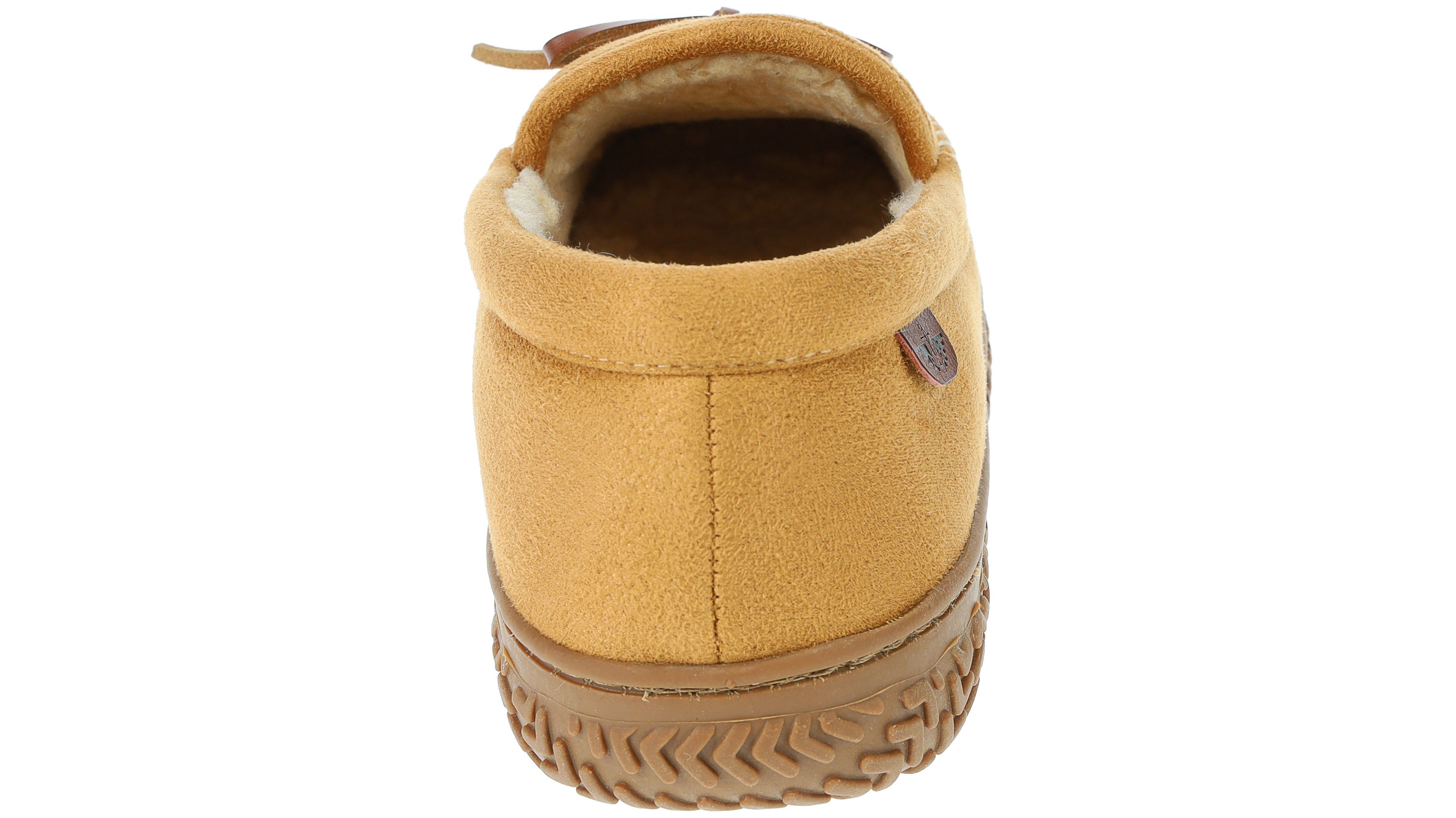 Rugged Microsuede Boater Moccasin Slippers